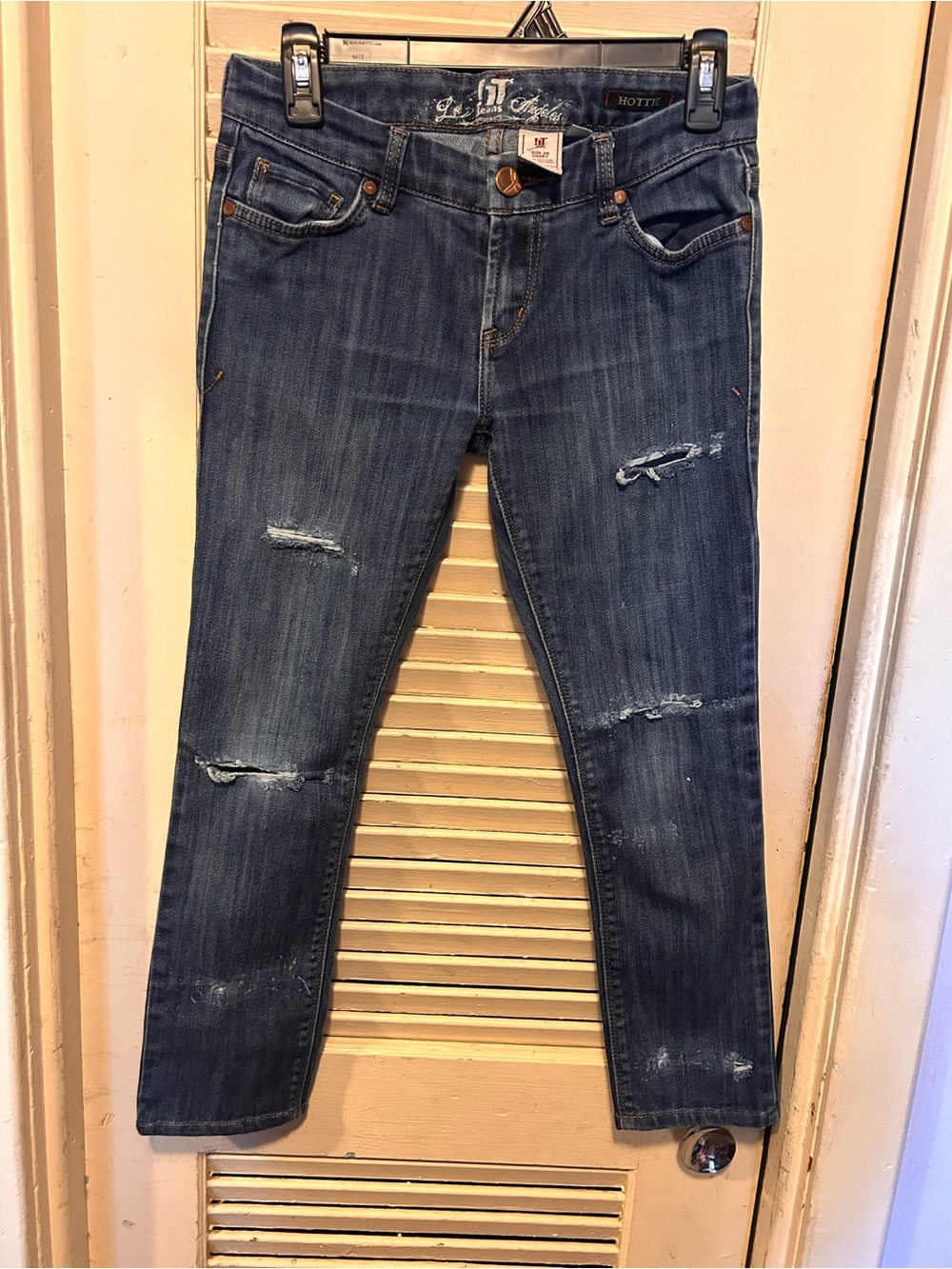 !it jeans Women’s Ripped Dark Blue Skinny Jeans
